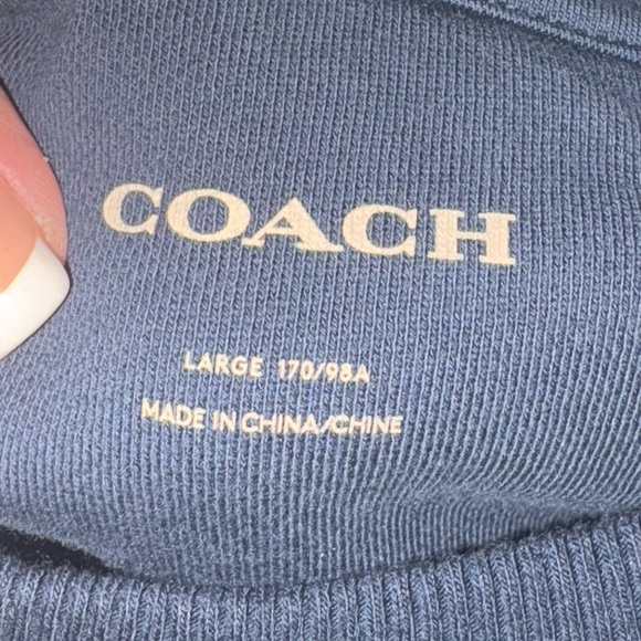 Coach Blue Sweatshirt with Pink Logo - Picture 5 of 8